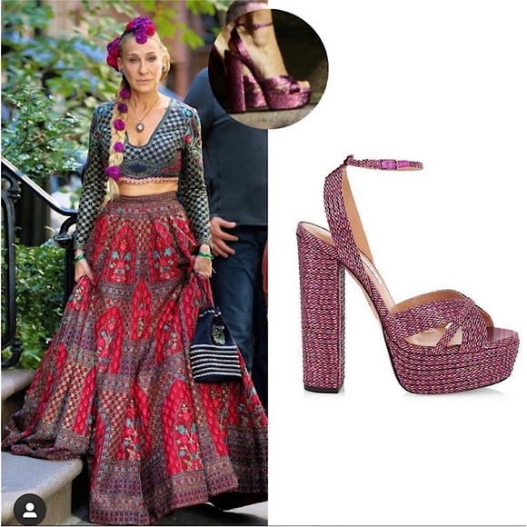 Aquazzura Shoes - Like new AQUAZZURA Sundance Plateau Woven Platform Sandals 35.5 $895